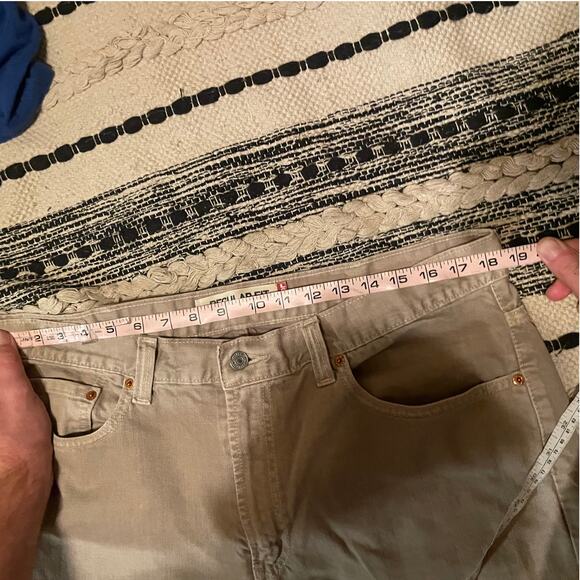 Levi's Men's 505 Regular Fit Khaki 100% Cotton Straight Leg Jeans - Size‎ 38 - Picture 10 of 13